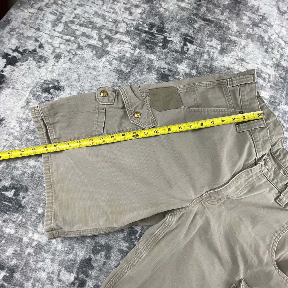 Carhartt Mens 36 Cargo Carpenter Shorts Ripstop Tan Relaxed Fit Rugged Workwear - Picture 5 of 15